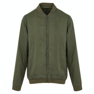 NWOT Onia Sage Green 100% Linen Light Bomber